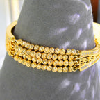 Qaddura 18K Gold Pleated Bracelet