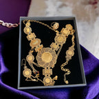 Hawara Pleated Gold Necklace set