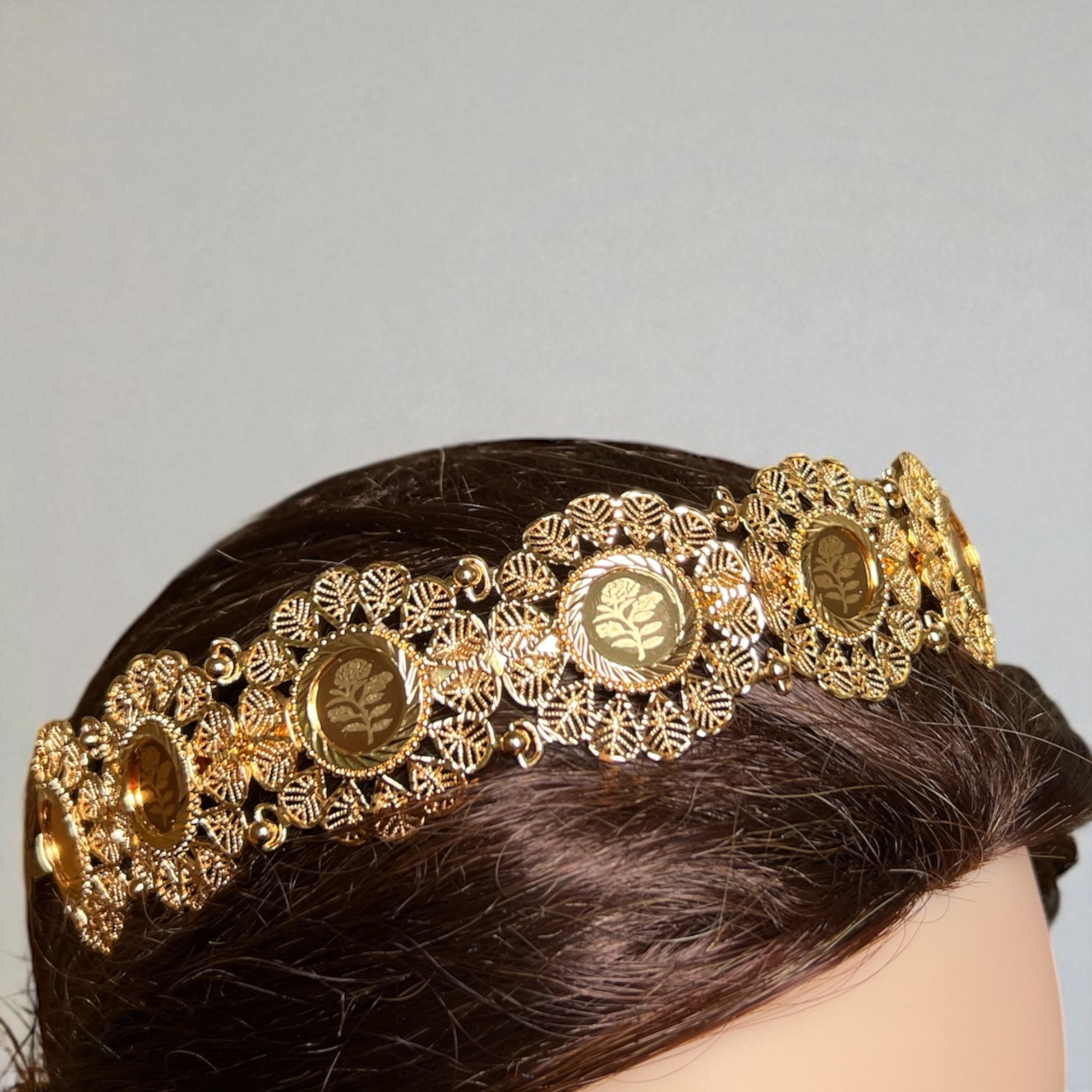 Yibna Gold Coin headband