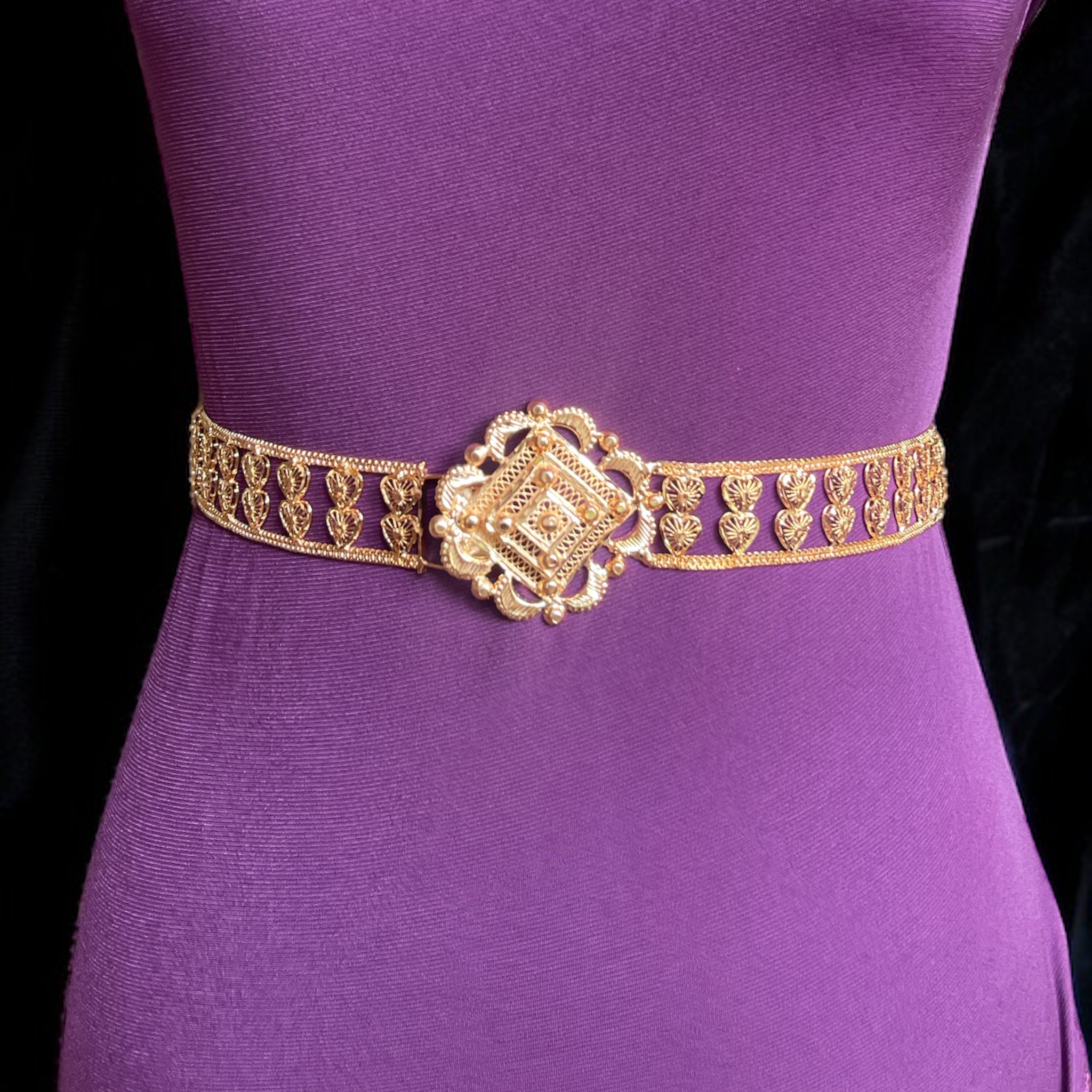 Nablus Gold Pleated Belt