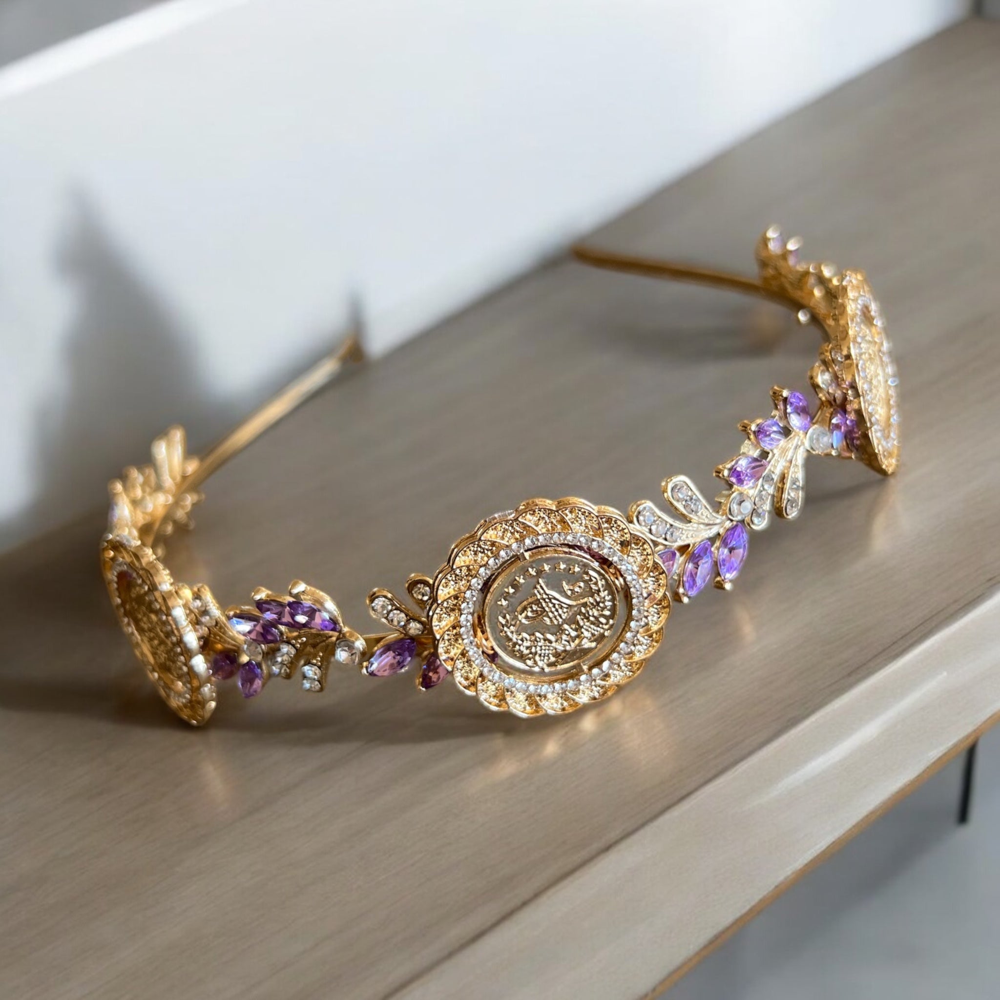 Hamama Purple three coins headband