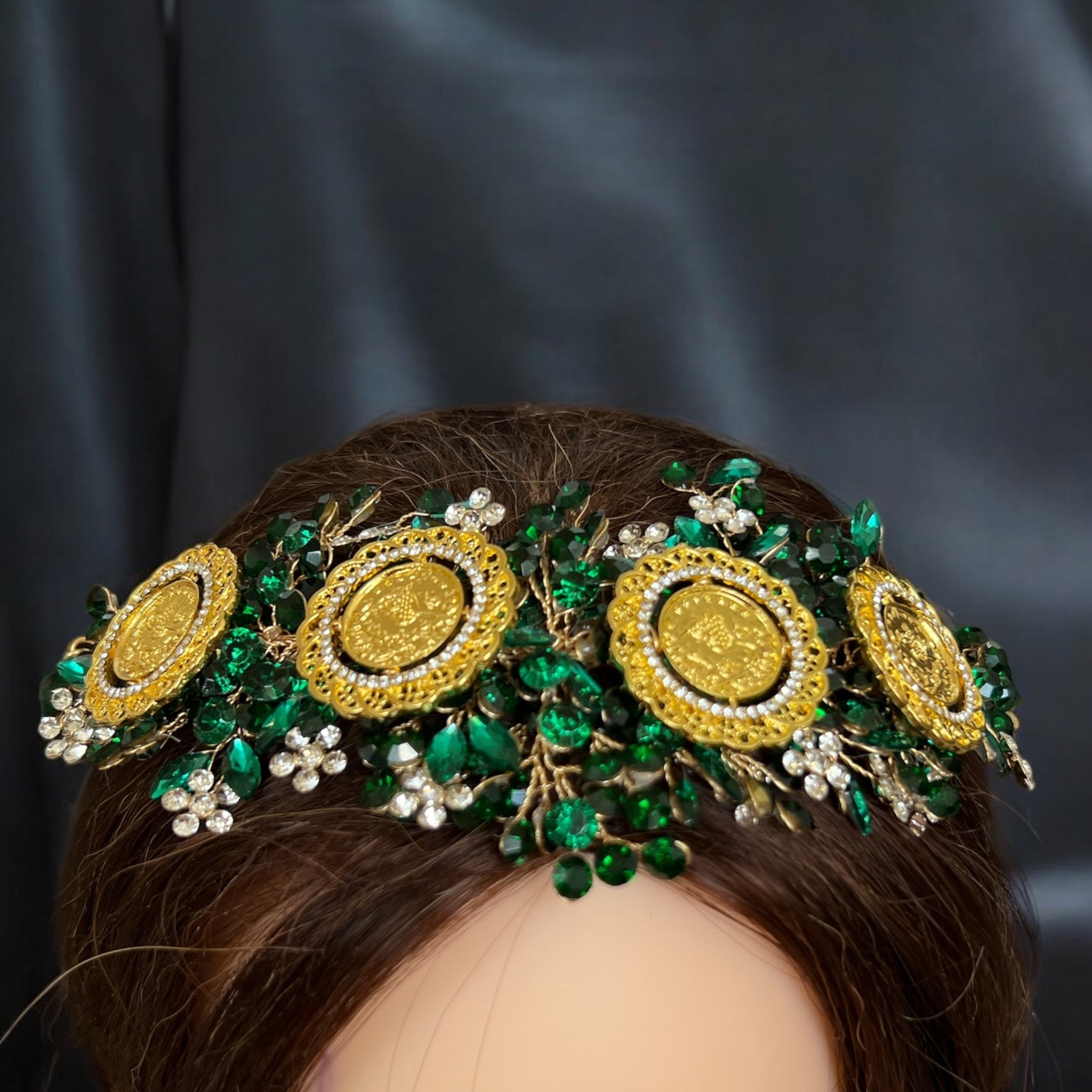 Ammuriya Green four coins headpiece