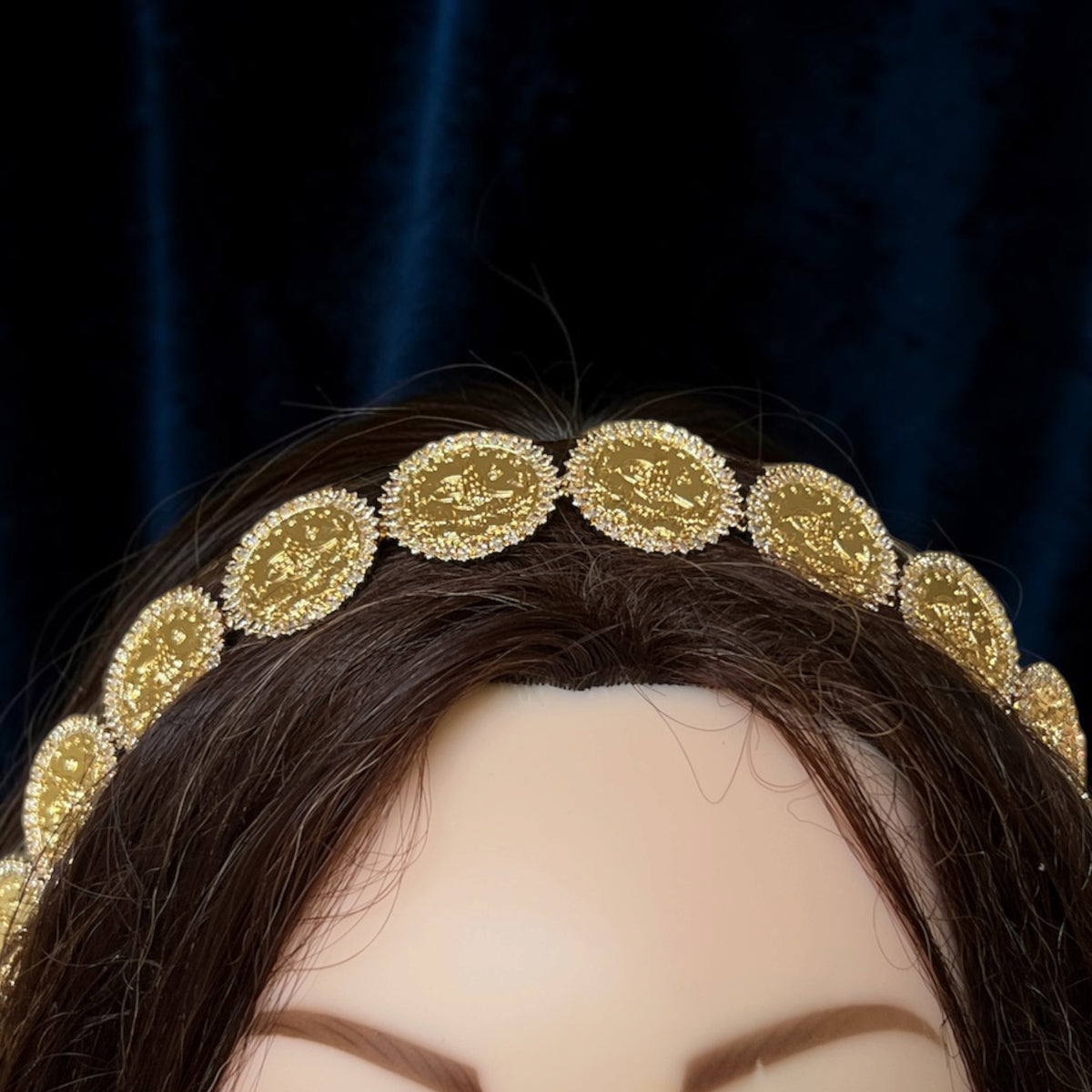 Nooreen thirteen coin headpiece