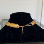 Mini stacked coins choker