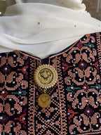 Ad-Deirat Brooch Pin Gold Pleated