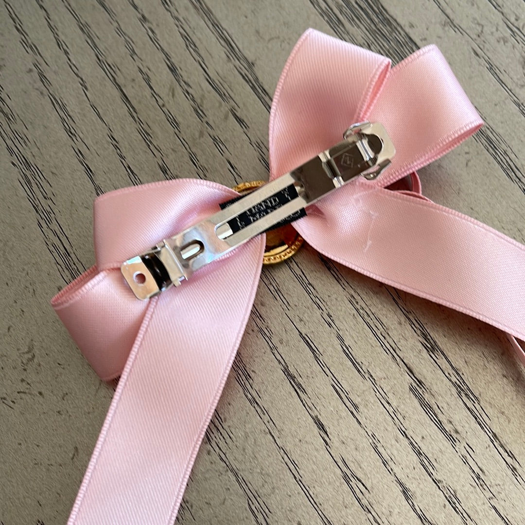 Julia Pink Bow clip with coin