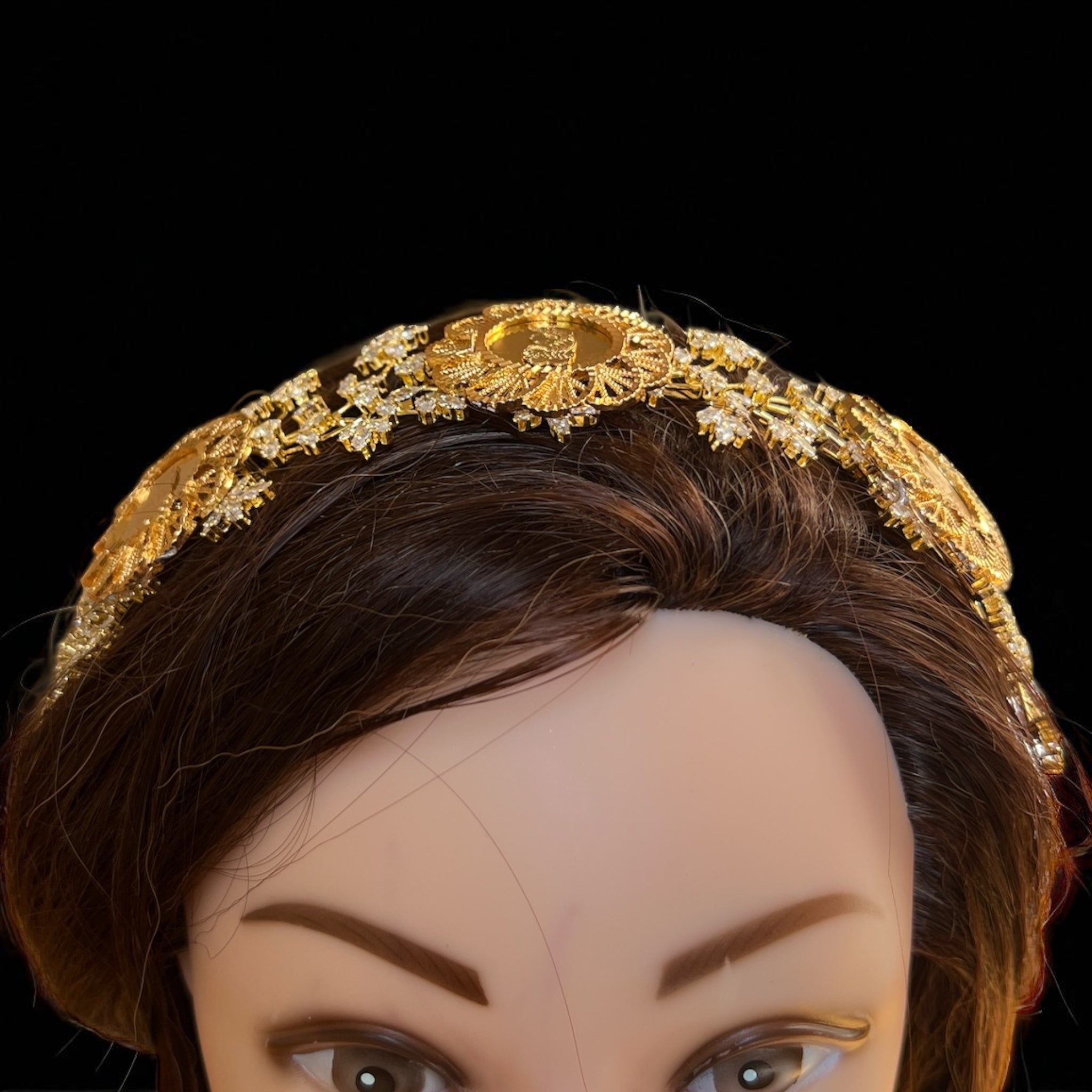 Marah Ma'ala II three big coins crystal headband