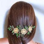 Der Al Balah II three coins green and gold headpiece