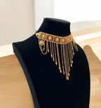 Al-Tina Gold Pleated choker