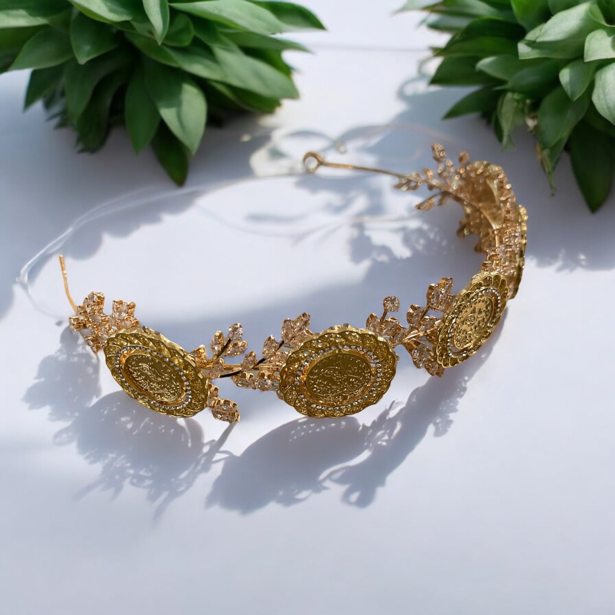 Betlaham five coins gold headband