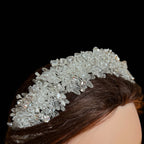 Hiribya Zircon Stone And Crystal Beaded Headpiece