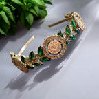 Dayr Tarif II Gold and Green headband