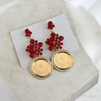 Rumoon Red and Gold earrings