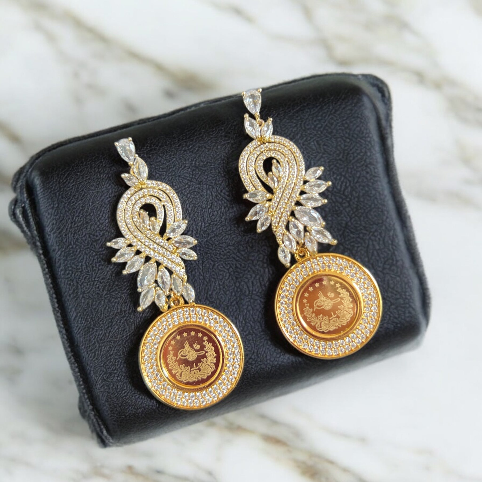 Al-Khadr Gold coin earrings