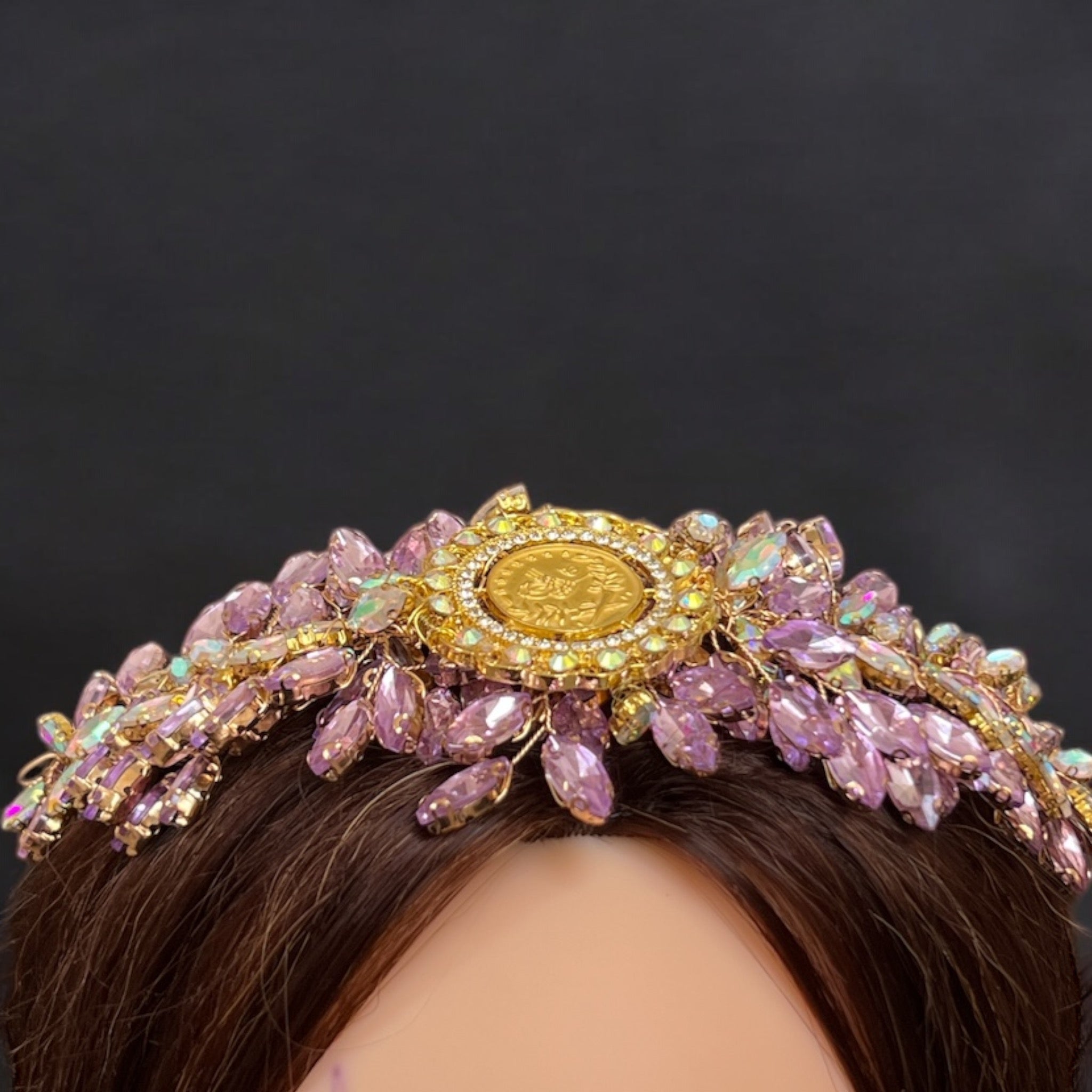 Rujeib light Purple with big coin headpiece