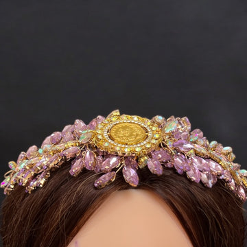 Rujeib light Purple with big coin headpiece