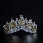 Qibya orange peach coins tiara