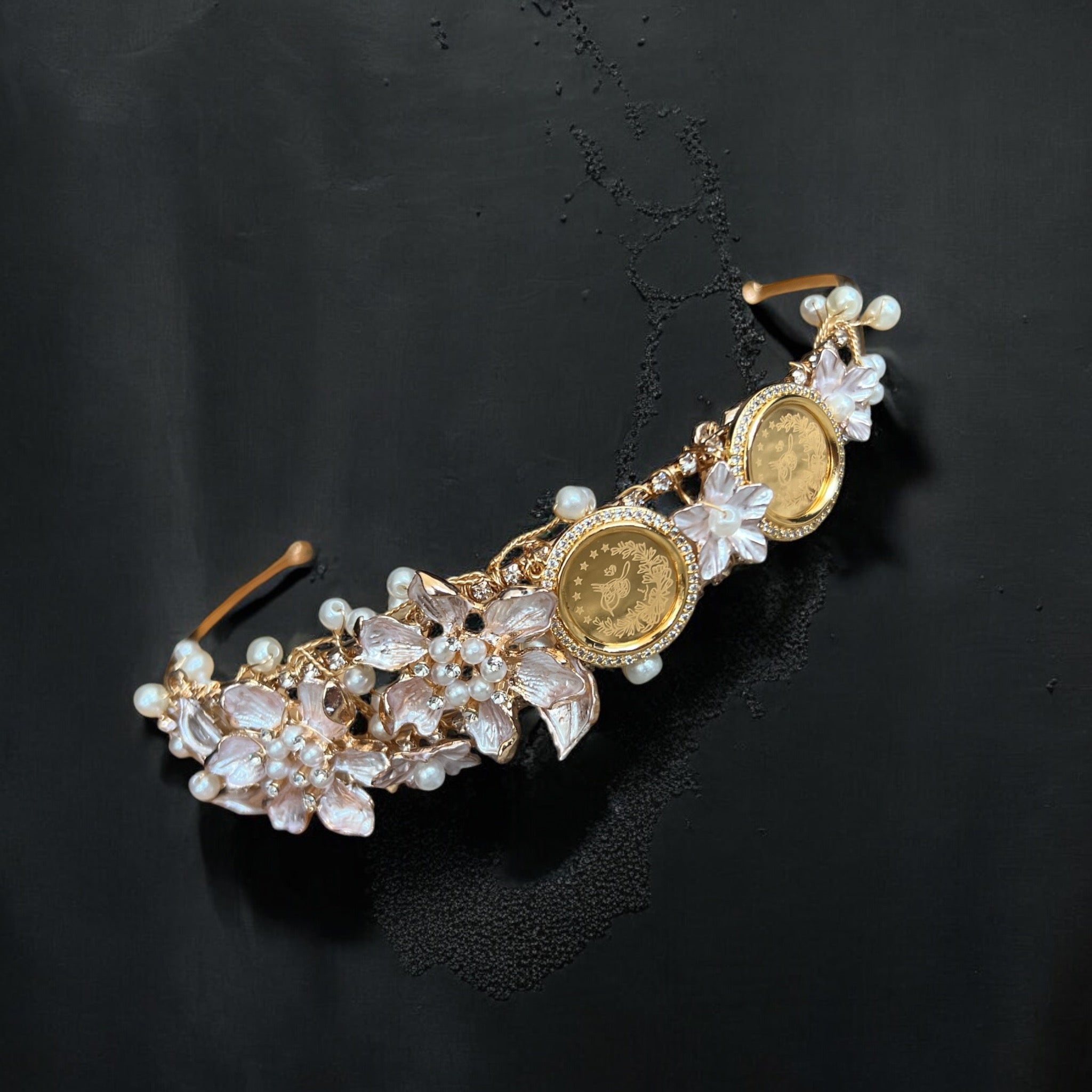 Ayn Shibli flowers and coins headband
