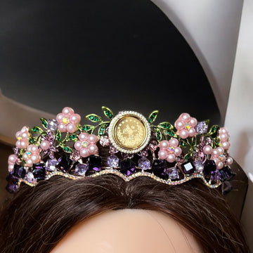 Bayt Umrin purple coin crown/headpiece