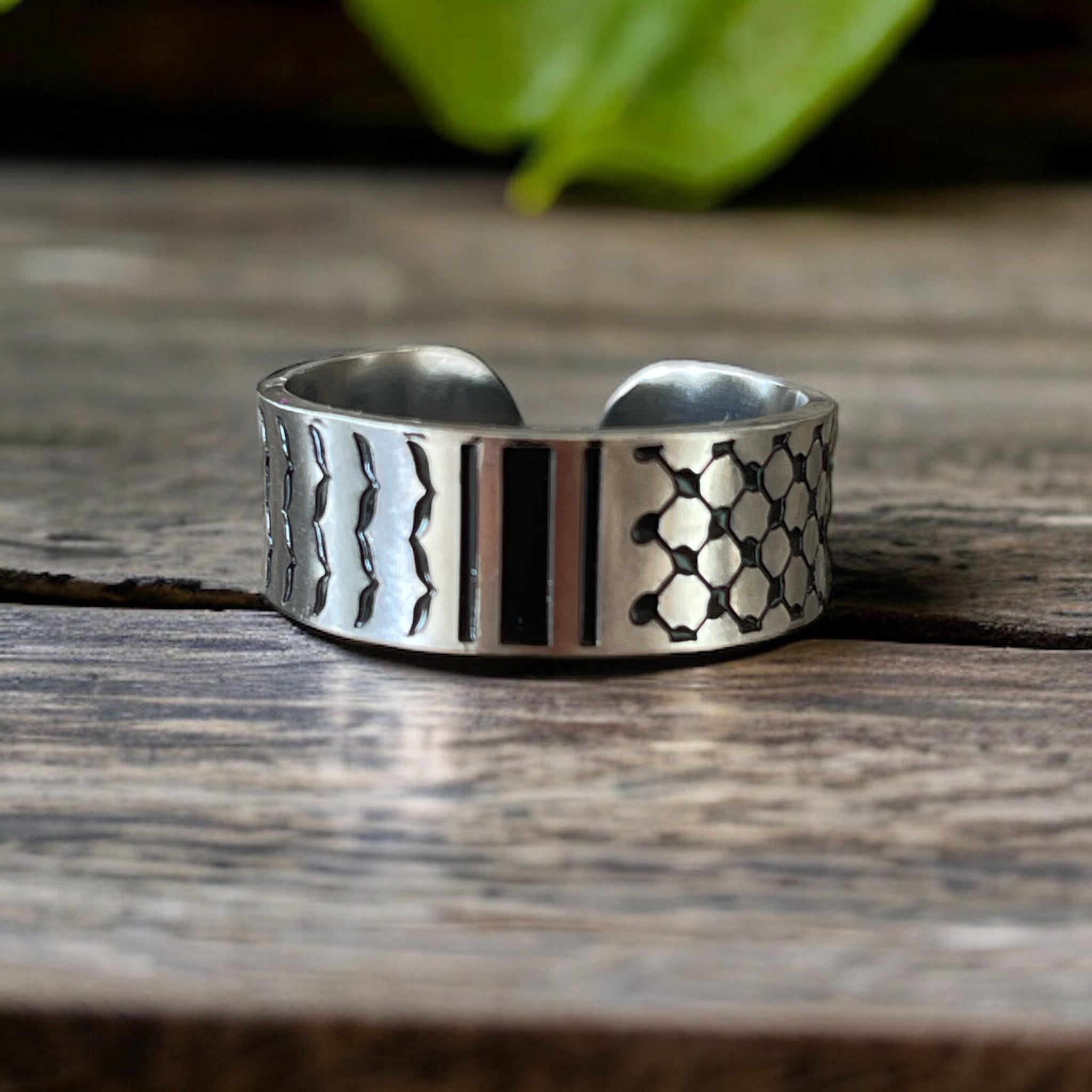 Ali Stainless steel Palestine kufya Ring