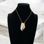 Kufya and Palestine flag necklace