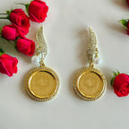Al Jeab pearls coin earrings