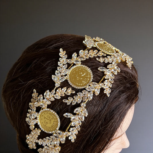 Sebastian Four Coins Crystal headpiece