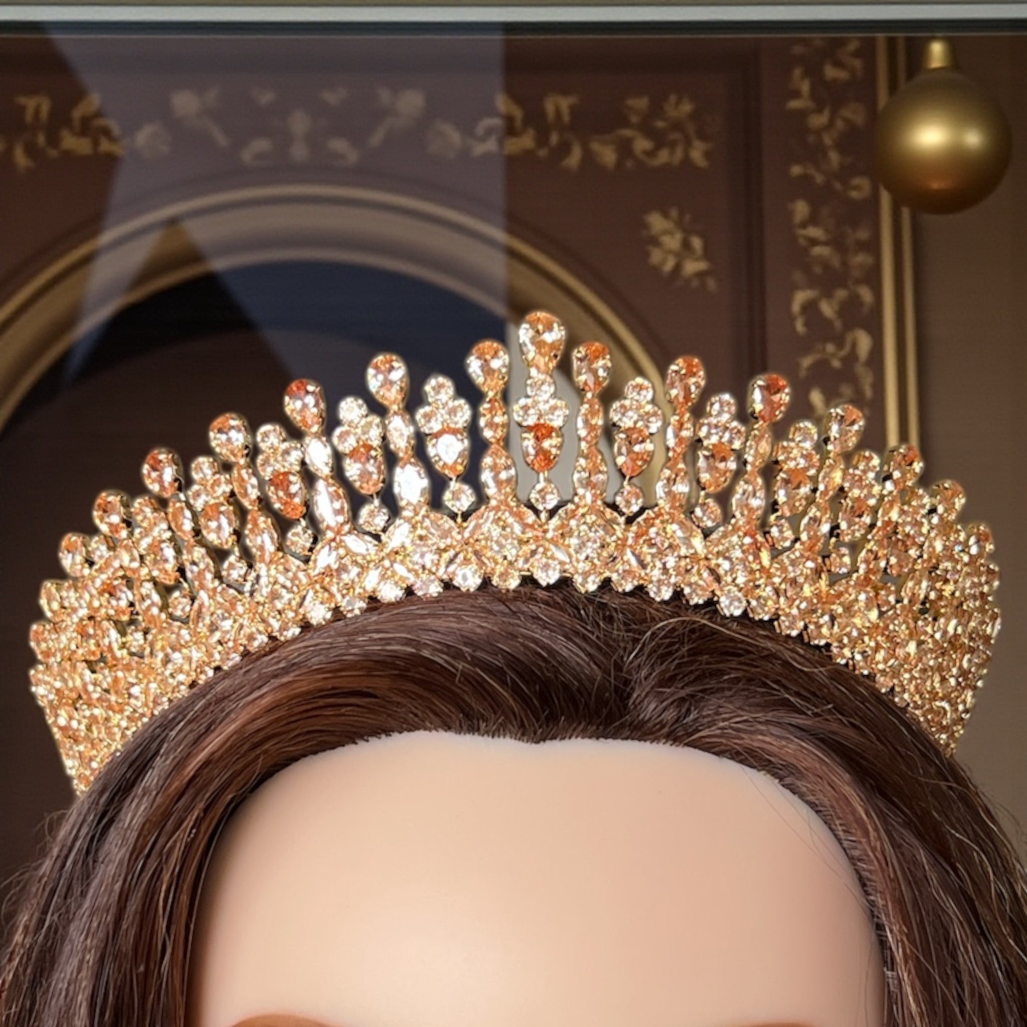 Al-Tall Honey Zircon Stone Gold crown