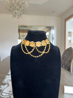 Nablus 21K pleated Gold choker