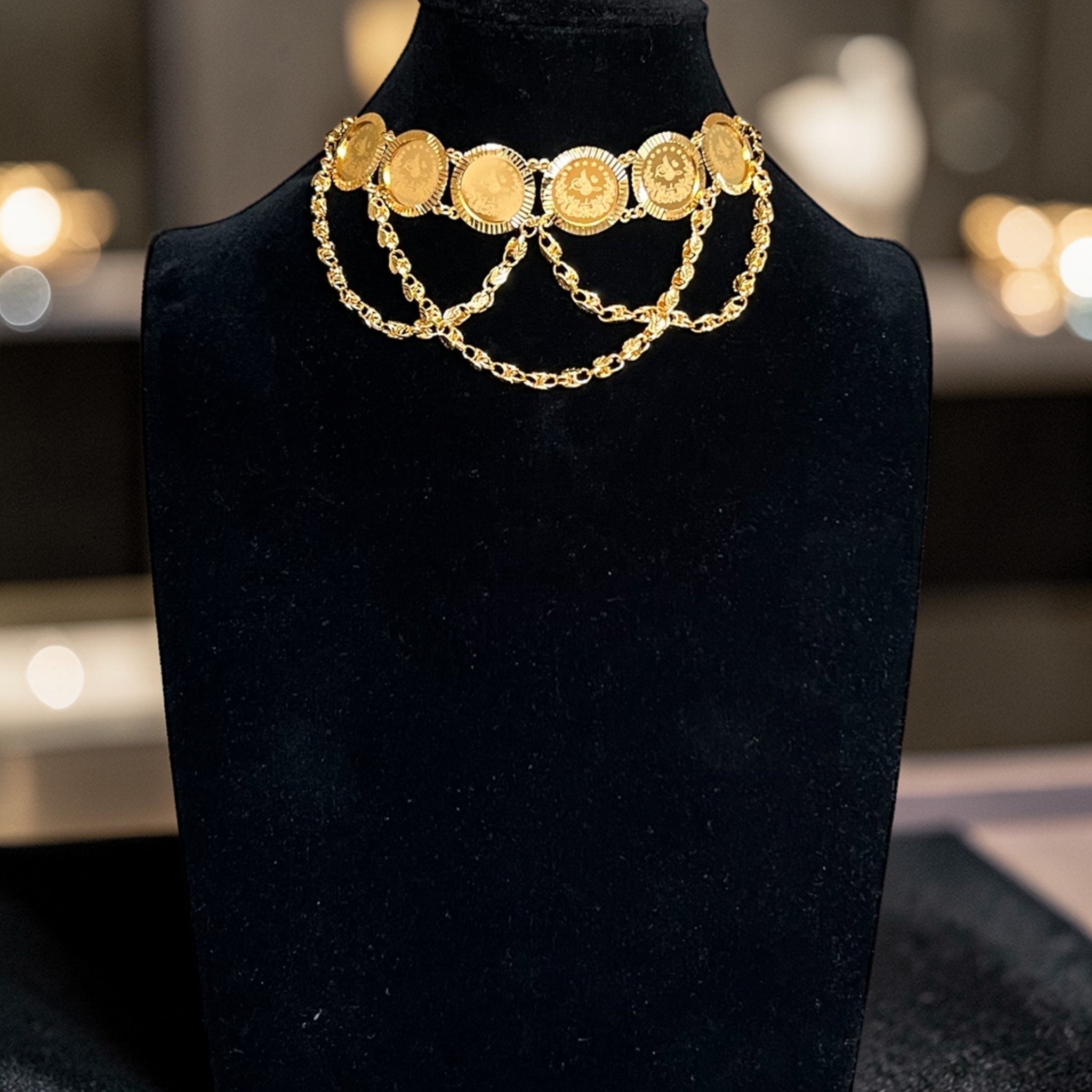Nablus 21K pleated Gold choker