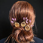 Duma three purple hair pins