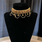 Rafah Gold Pleated choker