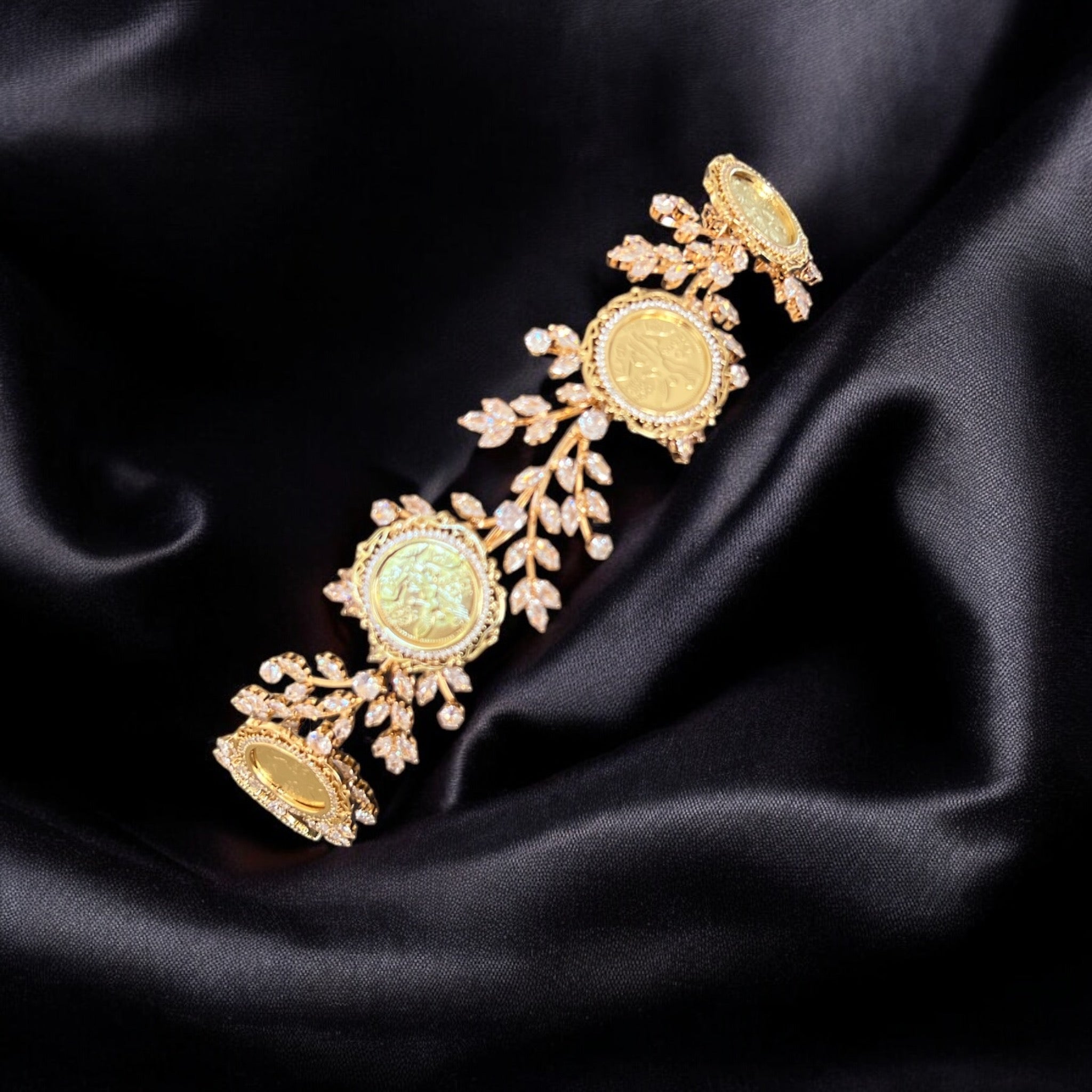 Nablus II five mini 50 Pesos gold and crystal headband