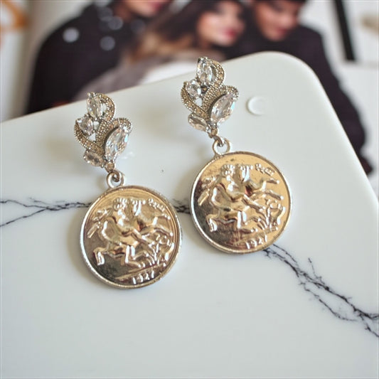 Al-Ruweis silver coin earrings