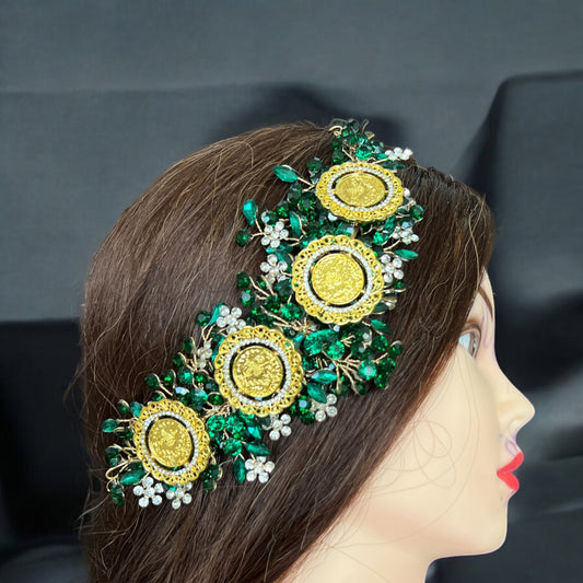 Ammuriya Green four coins headpiece