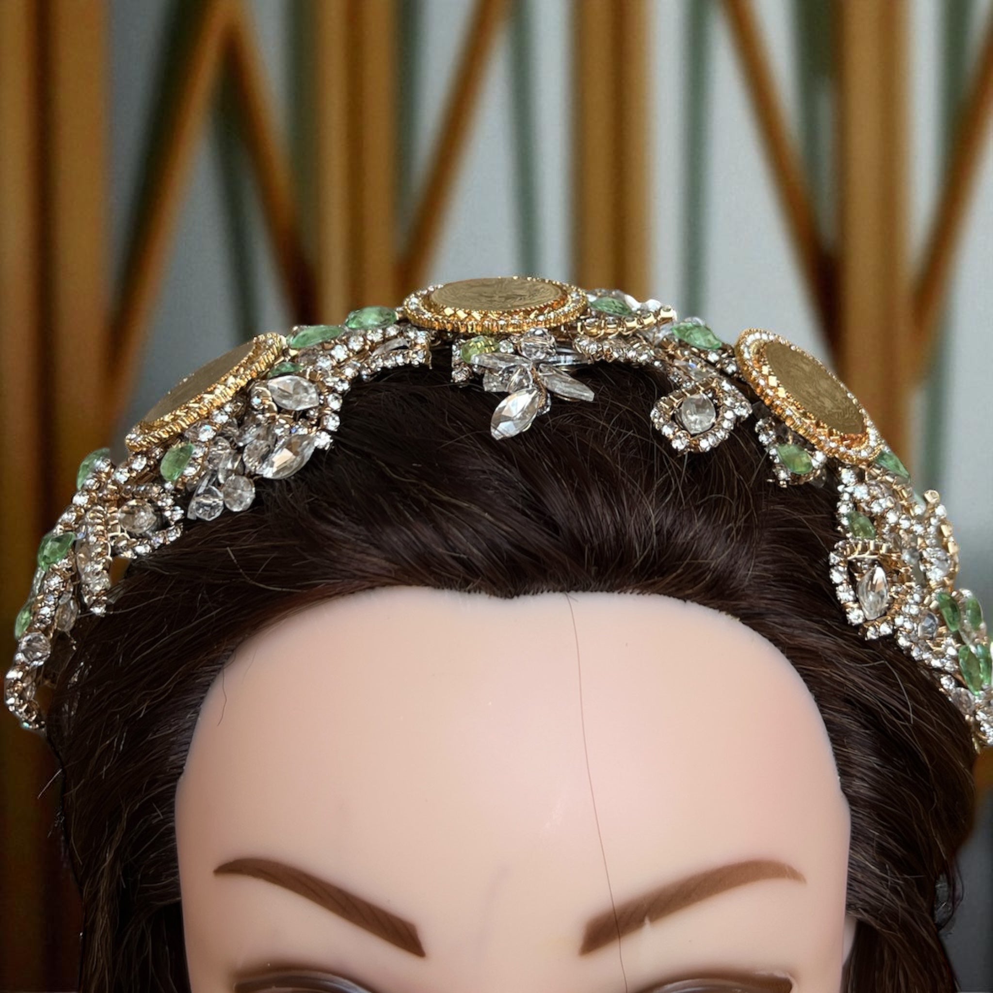 Yafa. Three Gold and Pistachio Green coin