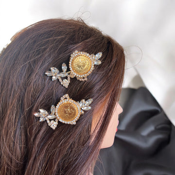 Sanjal two pieces coin hair clip