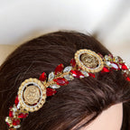 Dayr Tarif II Gold and red headband