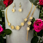 Tubas Gold lira coin jewelry set