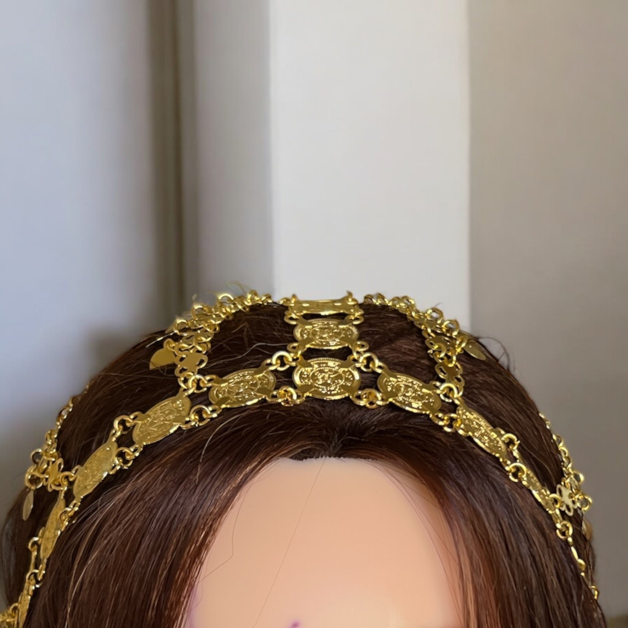 Biddya Gold Headpiece maang