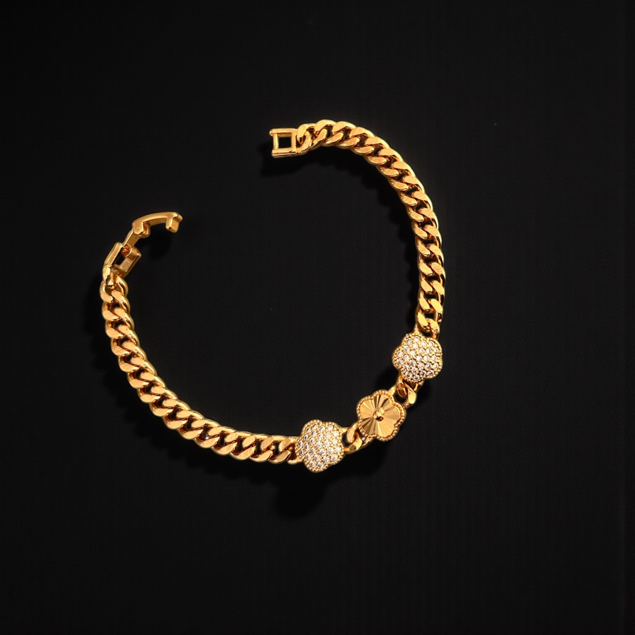 Ramallah pleated 18k bracelets