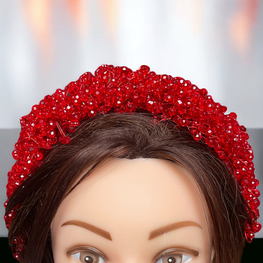 Aqqaba Red crystal headpiece