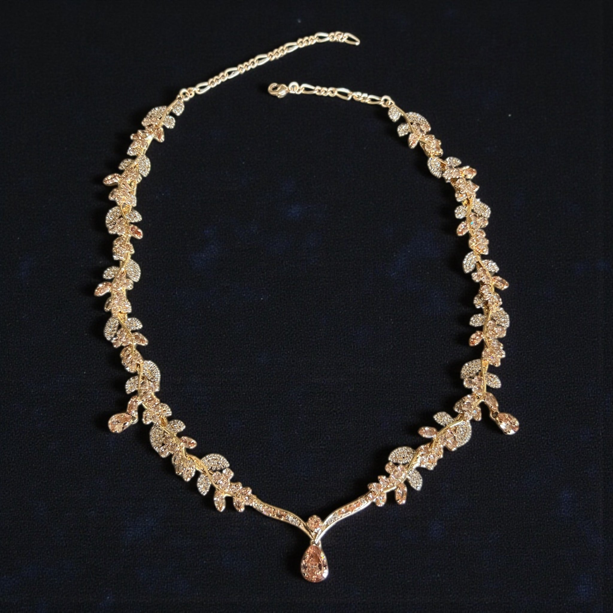 Al-Mas'udiyya Honey Zircon Stone Gold Plated headpiece
