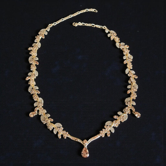 Al-Mas'udiyya Honey Zircon Stone Gold Plated headpiece