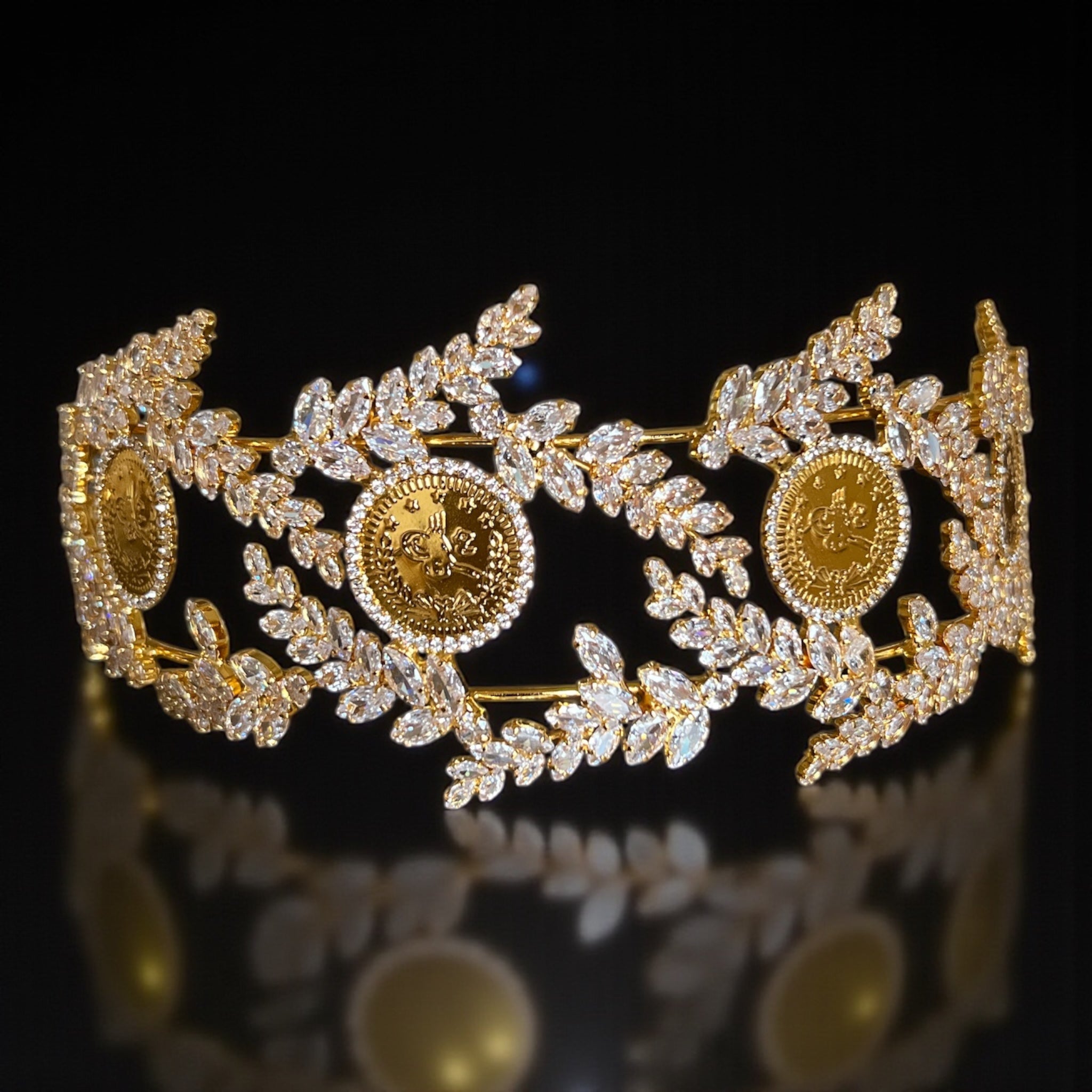 Sebastian Four Coins Crystal headpiece