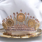 Qalqilya II soft pink five coins crown