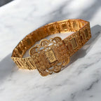 Nablus II Pleated Gold Belt