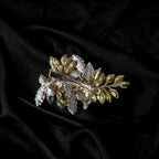Ya'bad mini coin Green-Gold hair clip