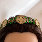 Dayr Tarif II Gold and Green headband