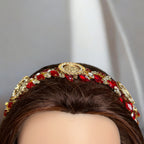Dayr Tarif II Gold and red headband